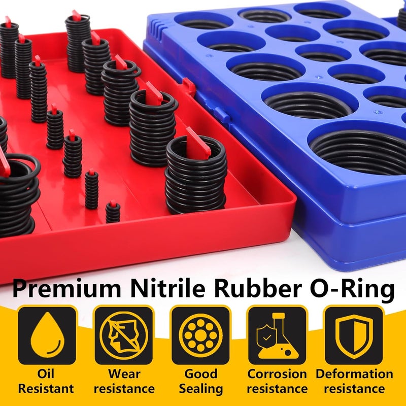 NBRINGO 826 Pcs Universal O-Ring Kit - Metric & SAE Standard 70A Durometer O Ring Assortment Kit for Auto Engines, Hydraulic Cylinders, Chemical Plumbing, Fuel Systems with 4 Pick Tools - Image 5